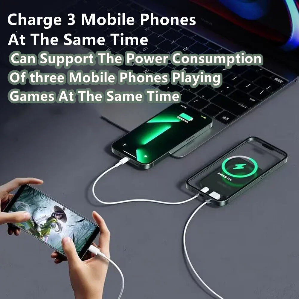100000mAh Magnetic Wireless Power Bank Fast Charger For iPhone Magsafe Samsung Xiaomi