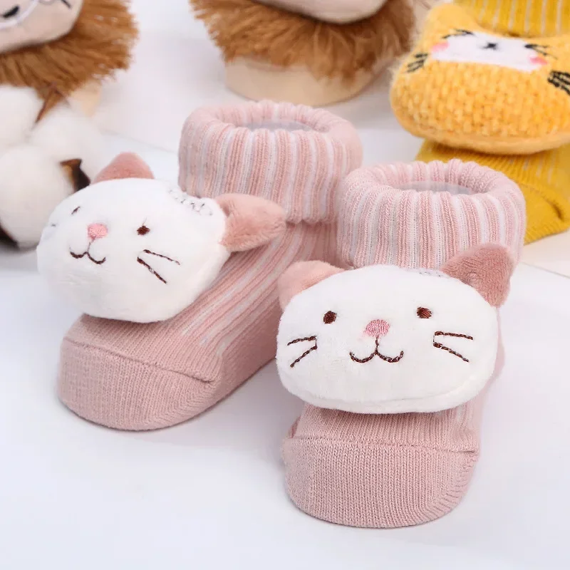 Kawaii Cotton Soft Socks for Newborn Infant Baby Cartoon Animal 3D Doll Socks for Boys Girls Infant Toddler Floor Socks 3
