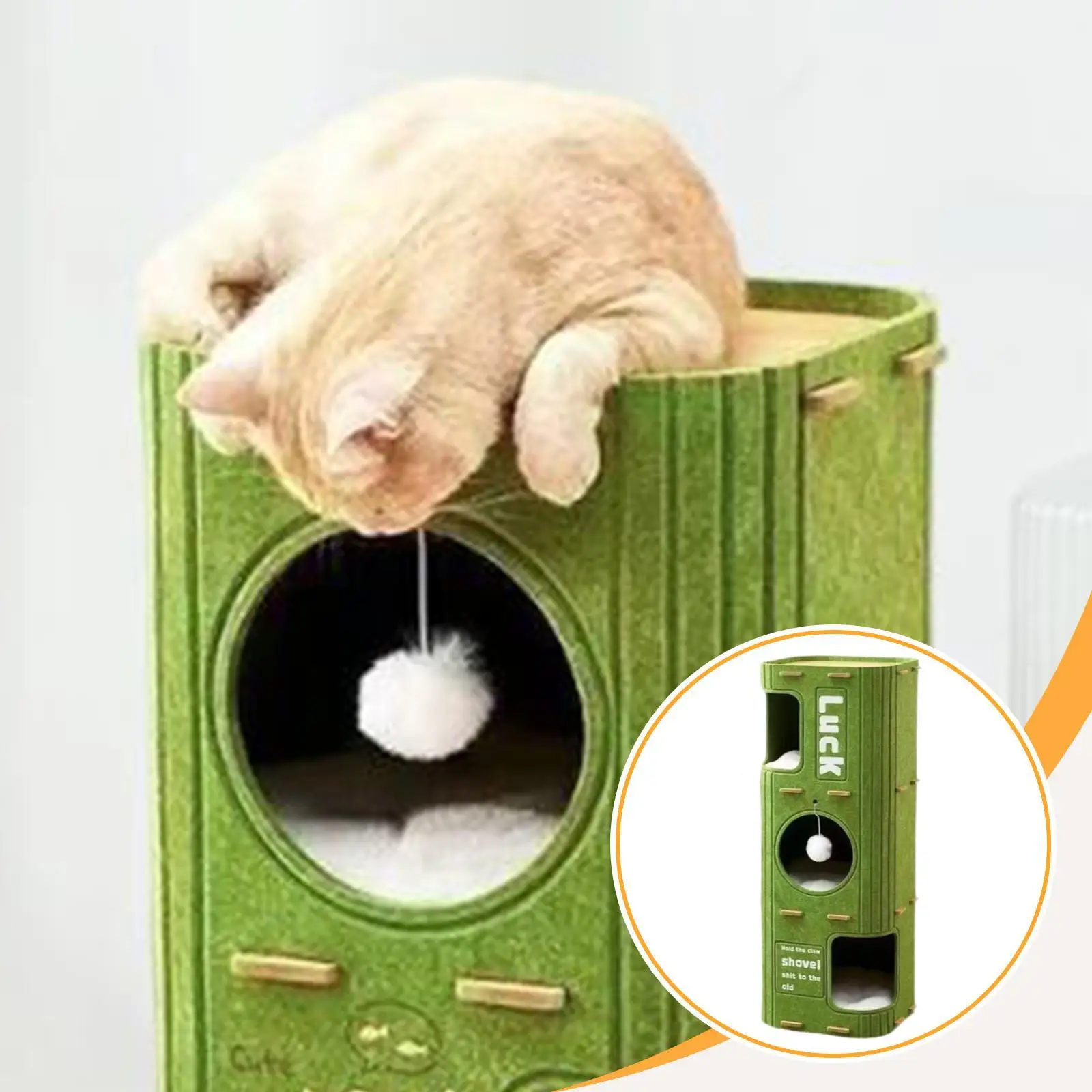 Cat Tree Felt Cat House Felt Enclosed Climbing Cave Rest Supplies Kitten Sleeping Place Hideout Pets Bed
