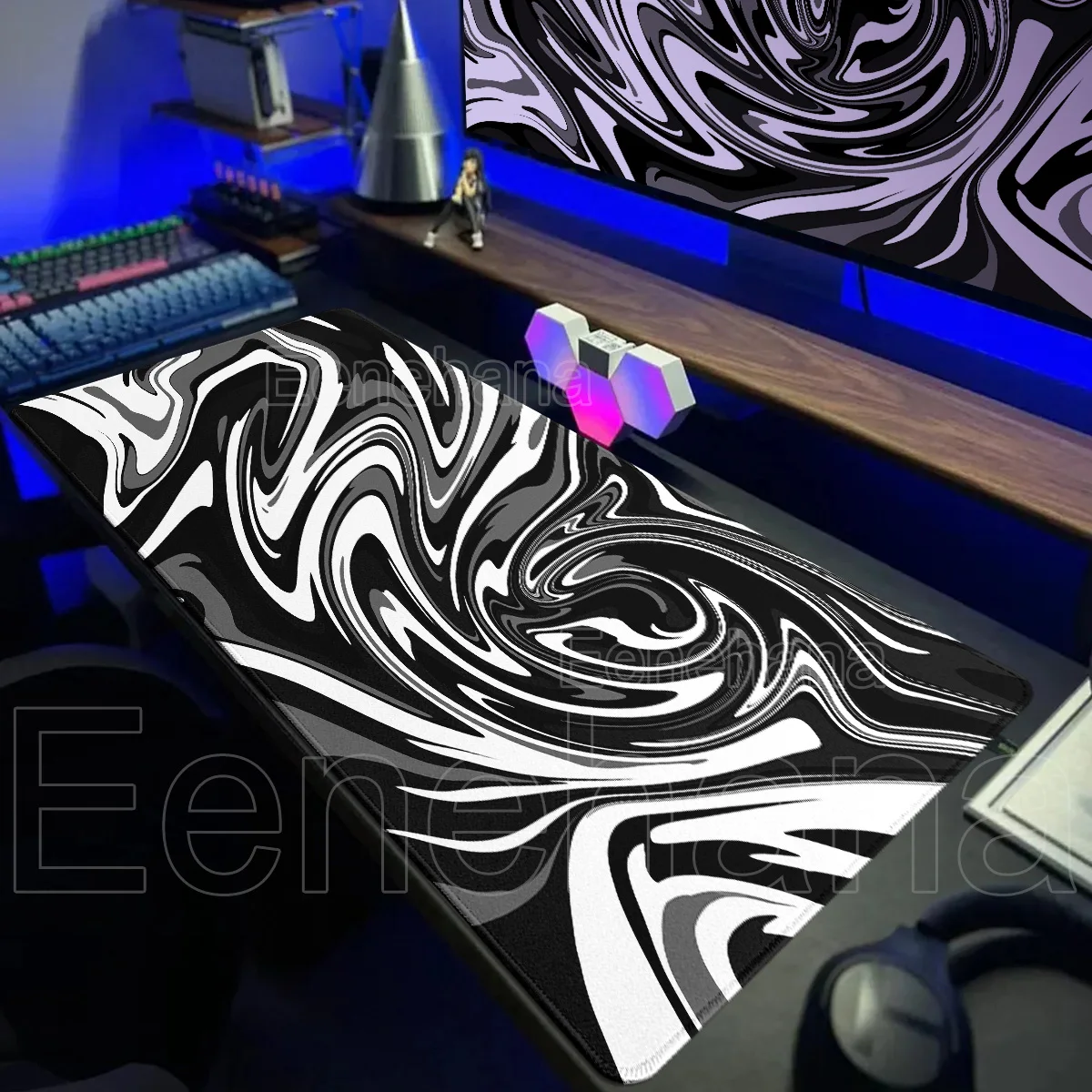 Xxl HD Strata Liquid Art Mouse Pad Computer Laptop Anime Keyboard MouseMat Large Colorful Desktop Expansion Pad Gamer Decoracion