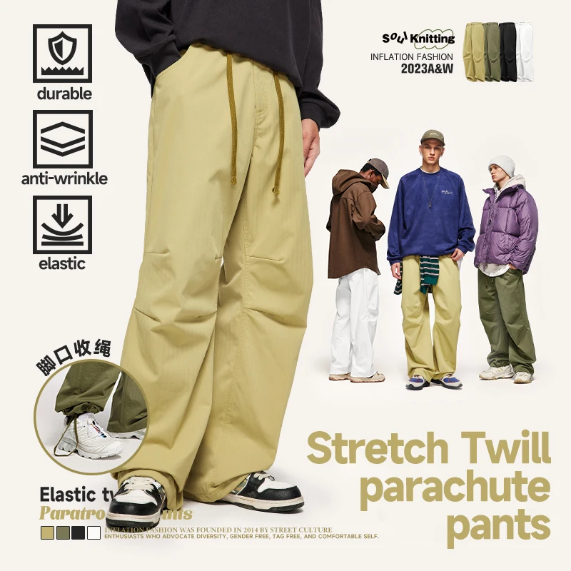 Gonfiaggio-classico-paracadute-pantaloni-uomo-2023-autunno-moda ...