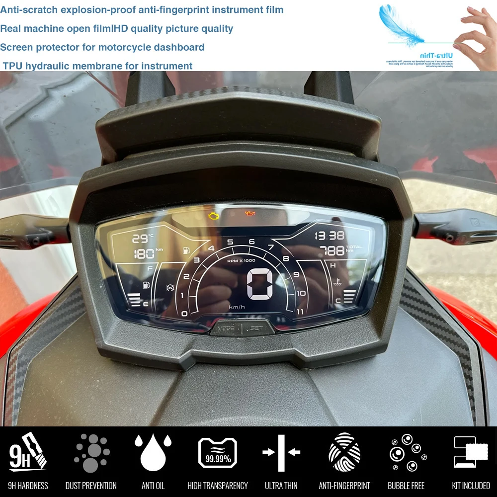 For Aprilia SRGT200 SR GT 200 125 SR200 GT SR GT200 SRGT 200 Motorcycle Instrument Protection Film Cluster Scratch Screen Film motorcycle screen protector
