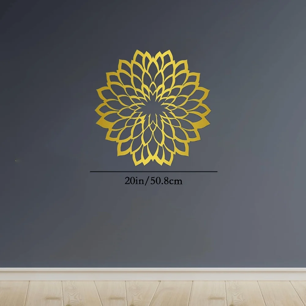 Lotus-Inspired Flower of Life Metal Wall Art - Exquisite Decor for Home and Living Spaces