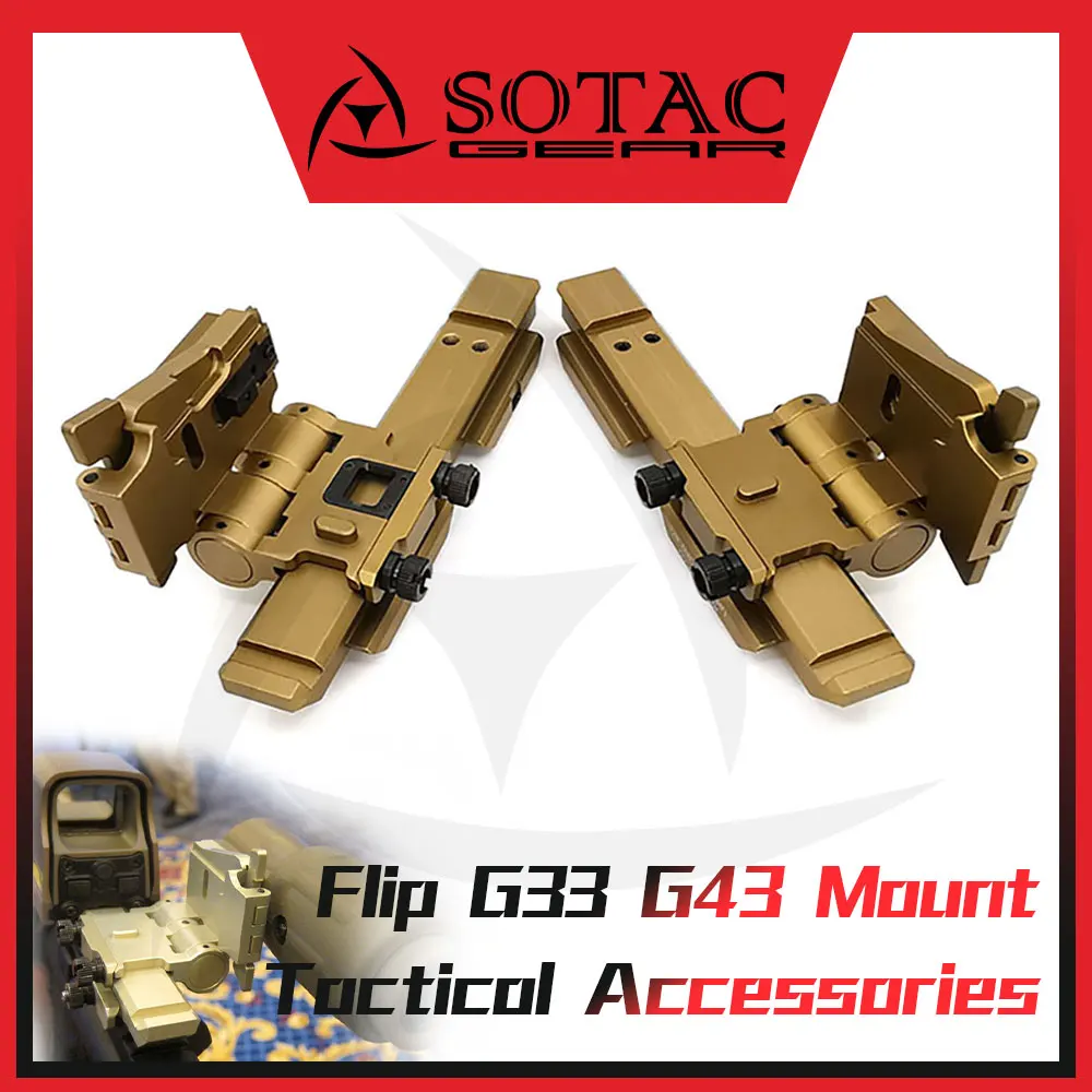 SOTAC CNC Metall Flip Mount für G33 G43 3X Lupe und Red Dot Scope Sight Jagd Wea-pon Taktisches Zubehör