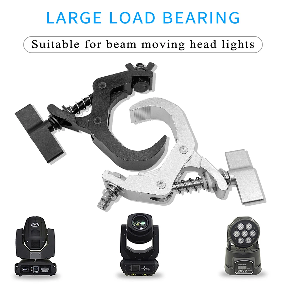 Scénická svorka na svetlo montovaná na zaoblenú truss trubicu