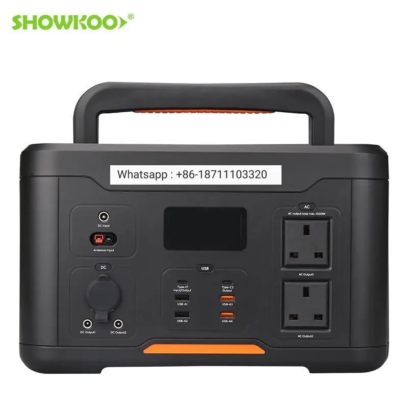 

1000W portable power station Power bank generator with solar panel supply