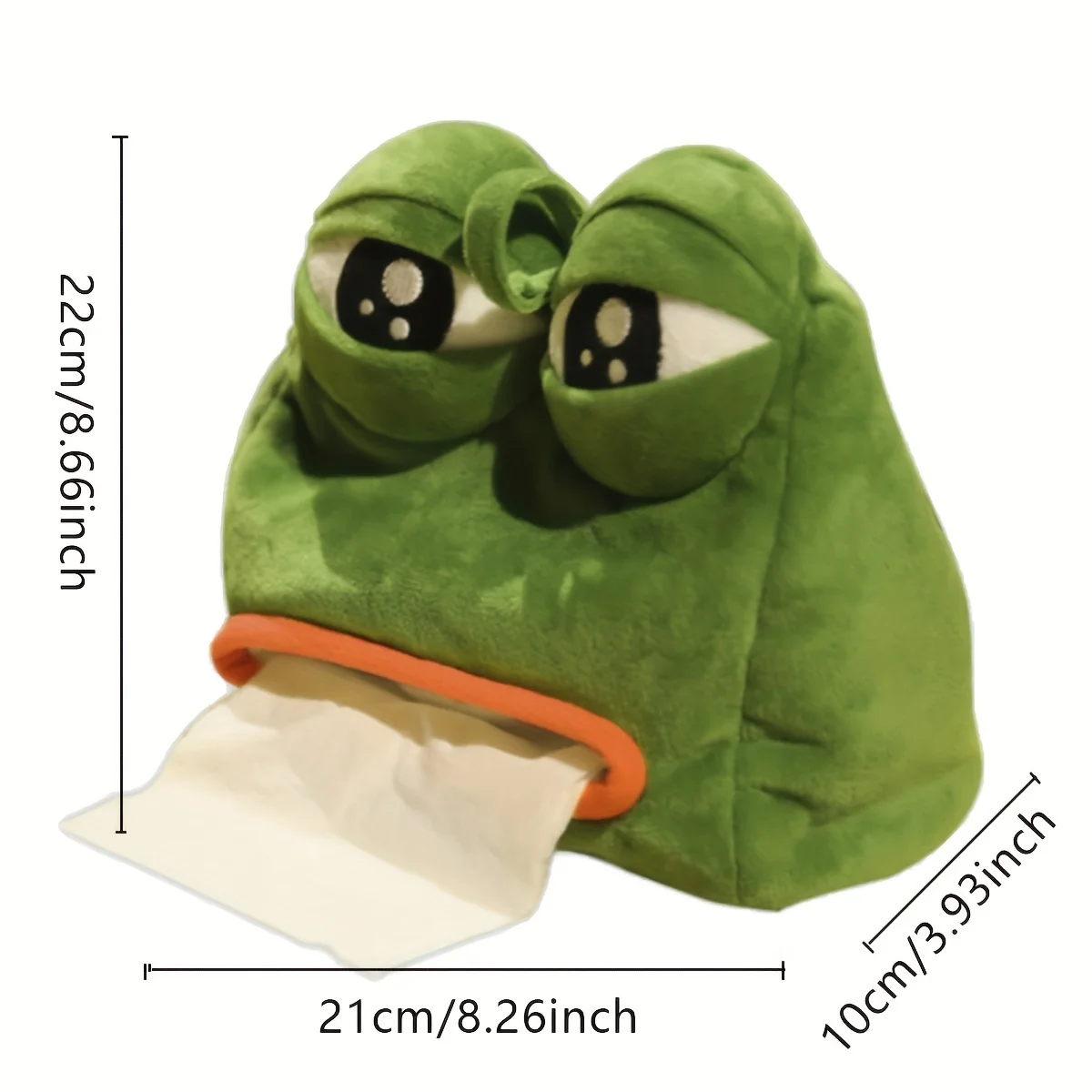 Funny Plush Sad Frog Tissue Box