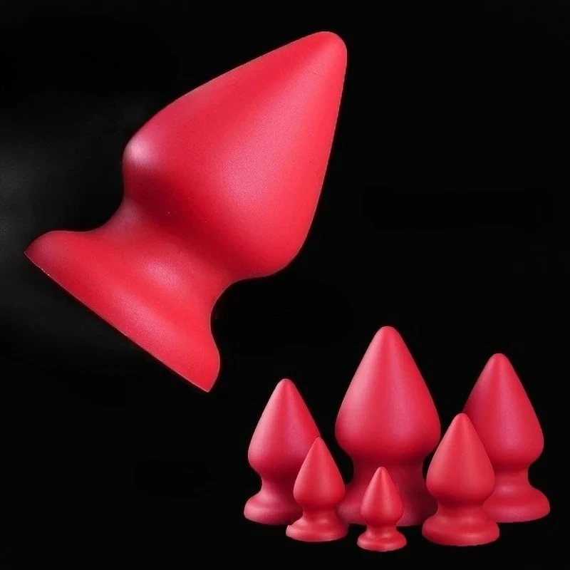 Anal Plug 6 sizes Silicone Suction Cup Adult Sex Toys