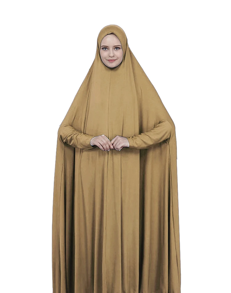 Muslim Prayer Dress For Women Ramadan Girls Abaya Hijab Islamic Legitimate Dress Jilbab One Piece Bat Sleeves Burka Robes
