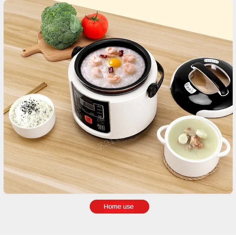 Description Picture 6 of item12V 24V Electric Rice Cooker Car Truck Soup Porridge Cooking Pot Fast Heating Lunch Box Mini Food Steamer Meal Heater Warmer 2L