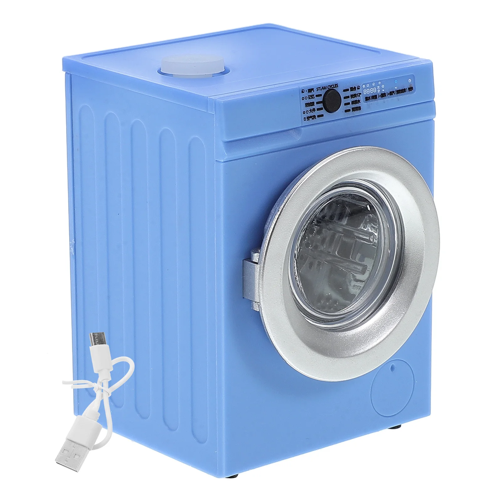 Miniature Washing Machine Model Portable Washer DIY House Layout Prop Metal Decor Tiny 3