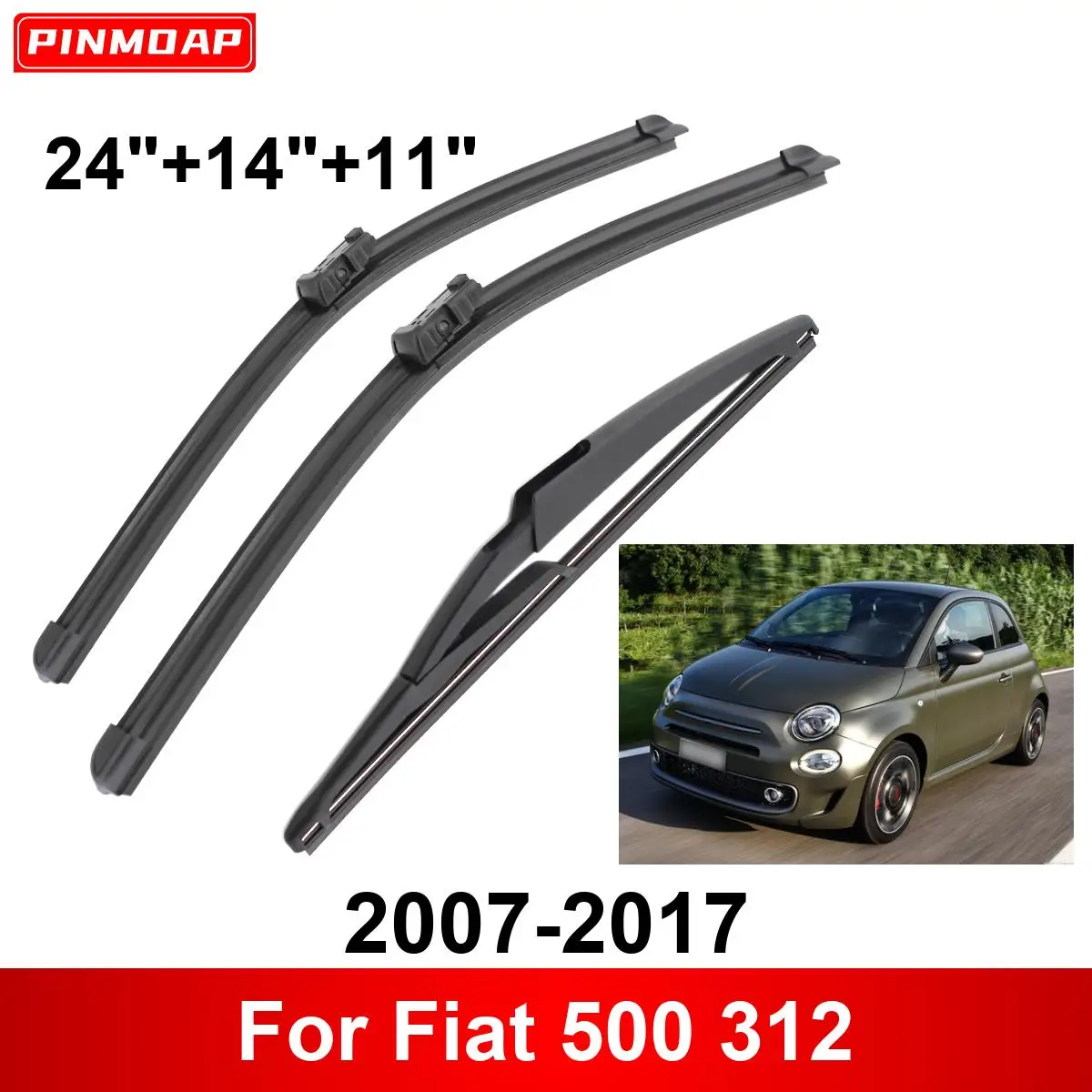 1/2/3/4/6PCS Car Wiper For Fiat Front Rear Wiper Blades Brushes Auto Accessories