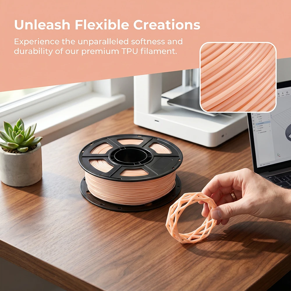 250g 500g 1Kg TPU 스킨 컬러 3D 프린터 필라멘트 1.75mm 3D 프린터용 재료 tpu 스킨 컬러 필라멘트 진공 포장