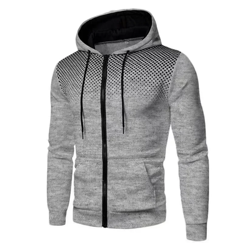 new Jaket Pria Musim Semi Mantel Bertudung Kasual Ritsleting Sweter Pria Jaket Modis Pakaian Pakaian Luar Streetwear