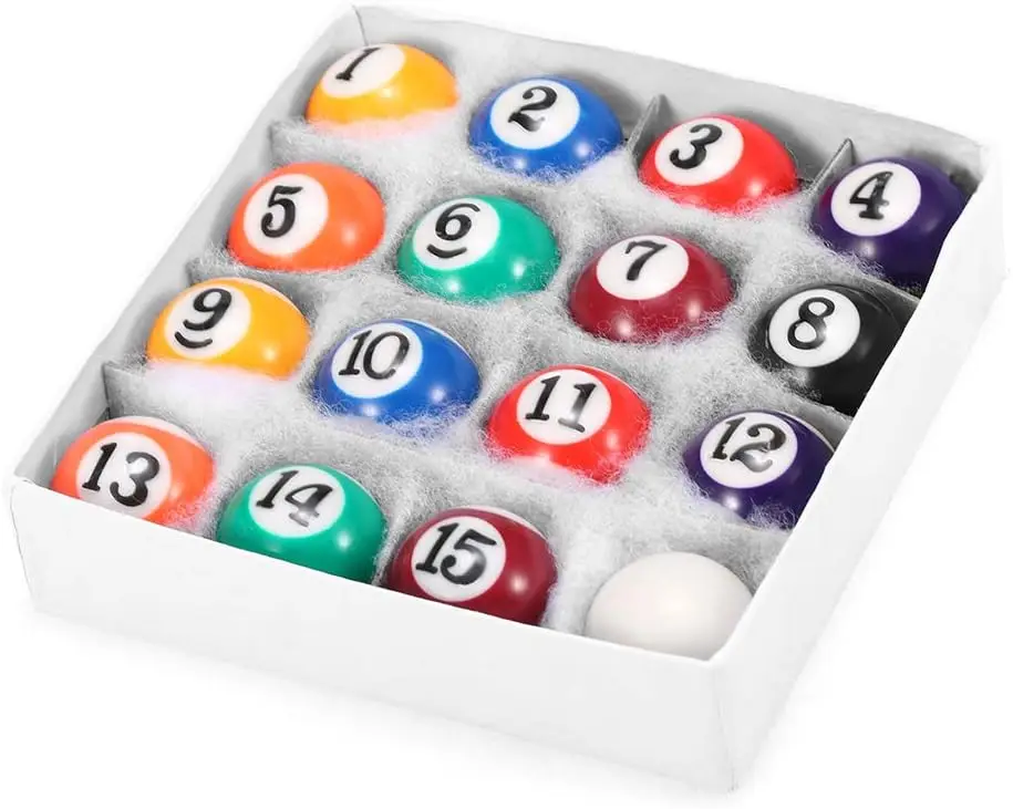 1 set of 1-1/2 "American billiards, 38mm resin billiards, 1.5" 16 number billiards supplies,
