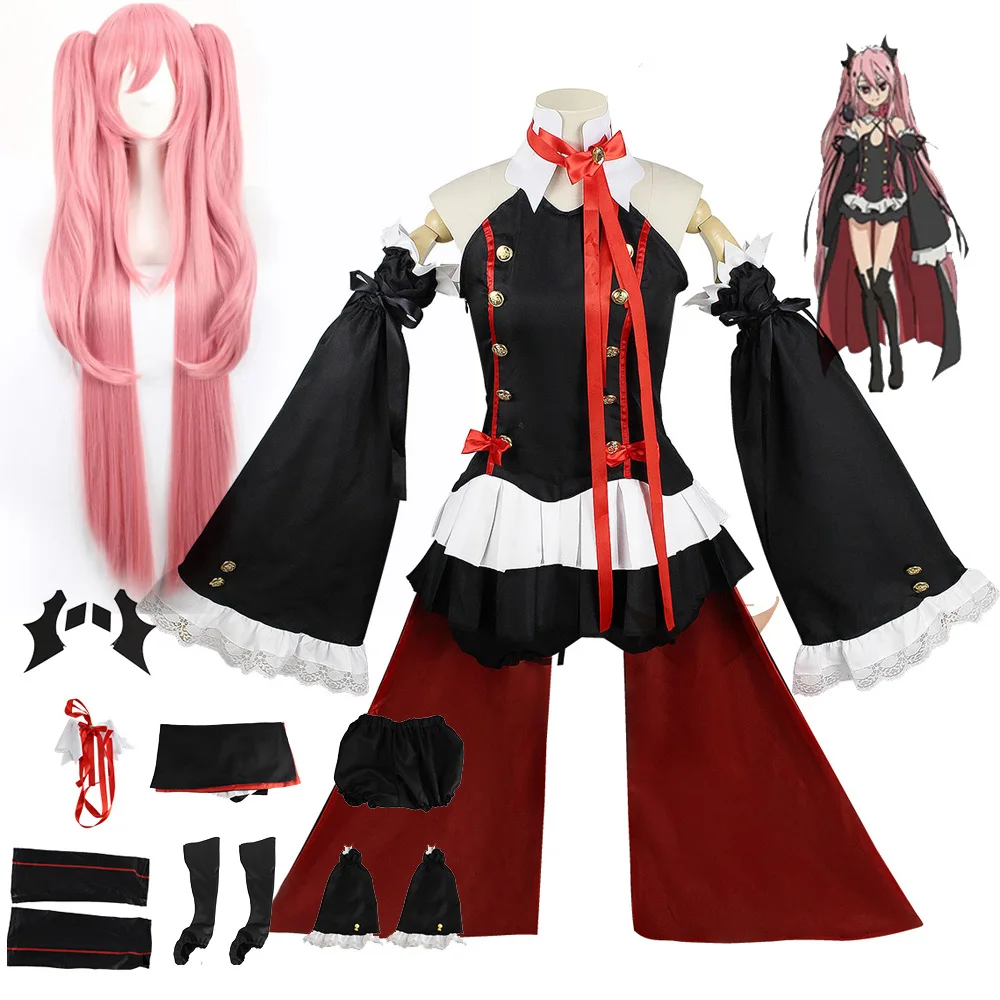 

Seraph Of The End Owari no Seraph Krul Tepes Cosplay Costume Uniform Wig Cosplay Anime Witch Vampire Halloween Costume For Women
