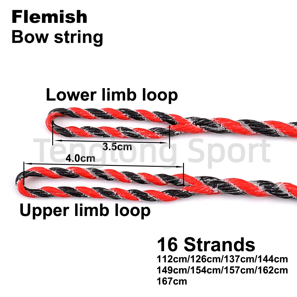 Premium Archery Bowstring - Durable 16-Strand Braided Design for Longbows and Recurve Bows