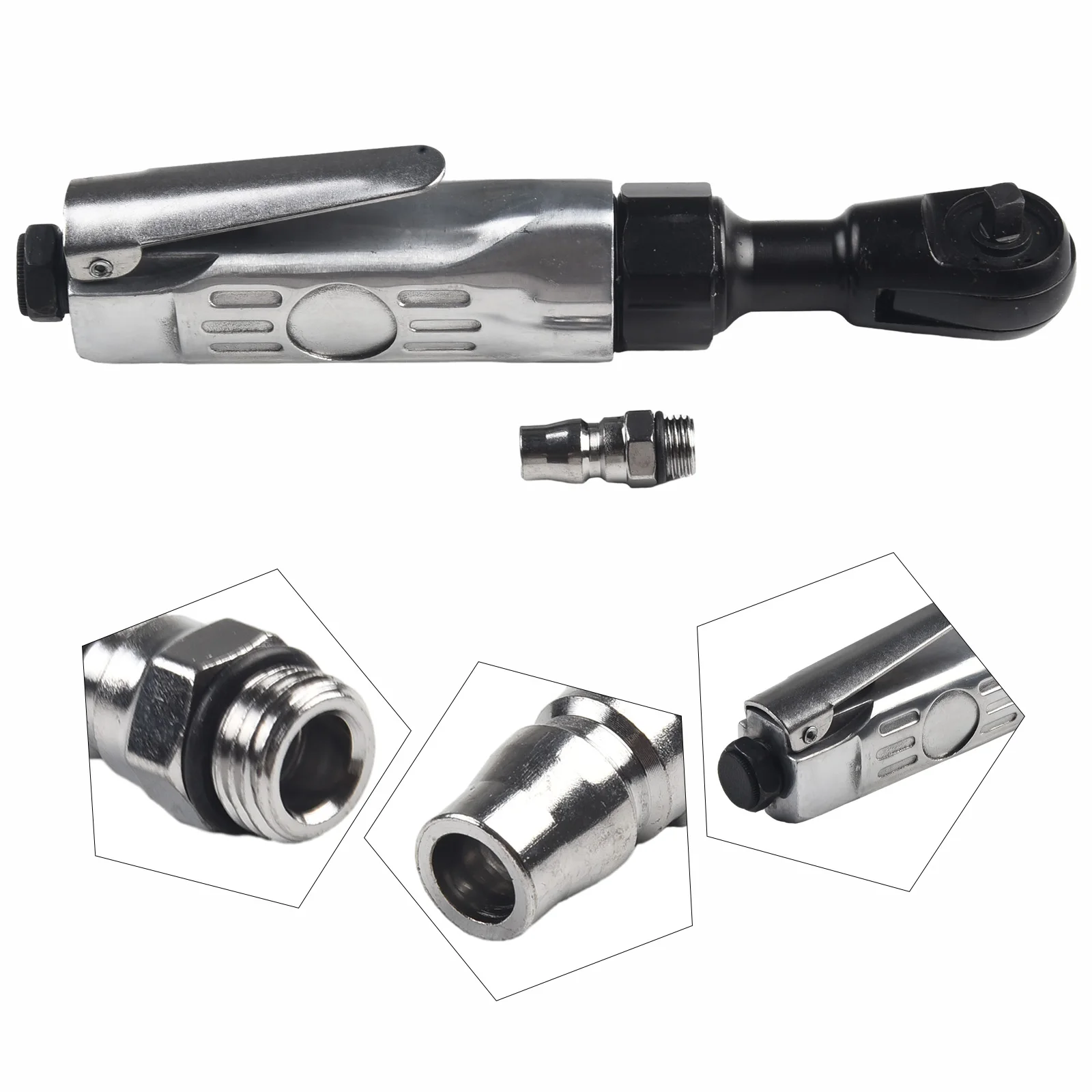 

Wrench Air Ratchet Wrench 1/4 Inch 150R.P.M Air Tools Auto Repair Automotive Workshop Connector Ergonomic Grip