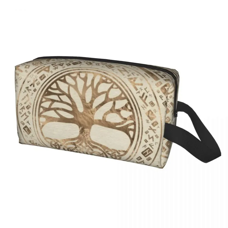 

Tree Of Life Yggdrasil Runic Pattern Cosmetic Bag Women Kawaii Large Capacity Vikings Makeup Case Beauty Storage Toiletry Bags