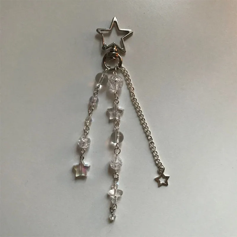 10Pcs Porte-Clés Étoile, Charmes Porte-Clés, Noir