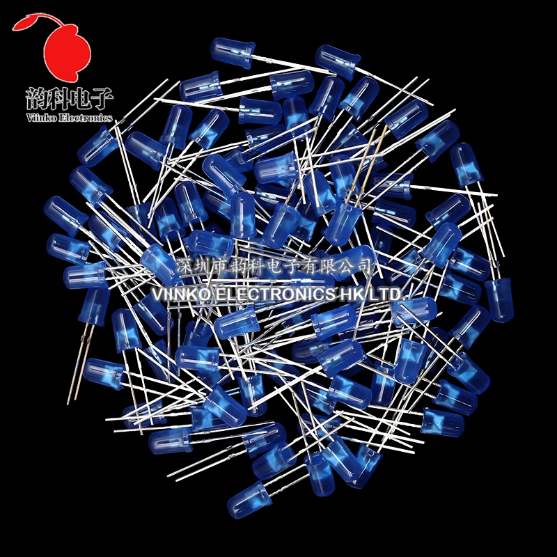 LED Diode 5mm F5 Assorted Kit White Green Red Blue Yellow Orange Pink Purple Warm White DIY Light Emitting 100pcs