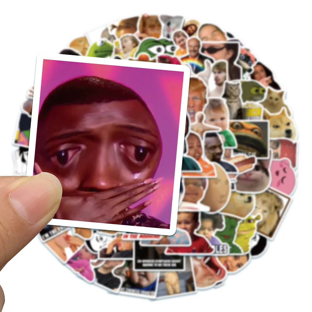 Funny Meme Stickers Set - Trendy Vinyl DIY Decor for Laptop, Phone Case, Notebook, Water Bottle, and Toys - Pack of 10/20/50/100pcs for Kids and Teens Description Image.This Product Can Be Found With The Tag Names Funny stickers laptop memes, Stickers phone case kids, Water bottle stickers waterproof meme, Waterproof vinyl stickers