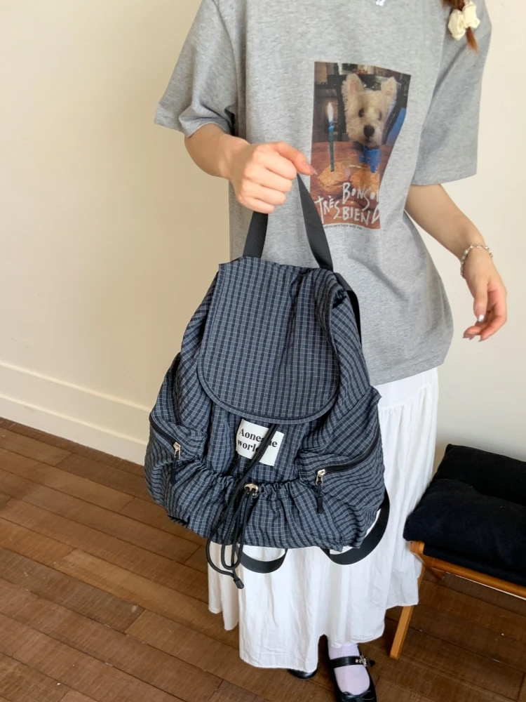Fashionable Summer Nylon Backpack Women's Stylish Casual Double Shoulder Bag Korean Single Shoulder Bag Commuter Style Bear Lady - 5