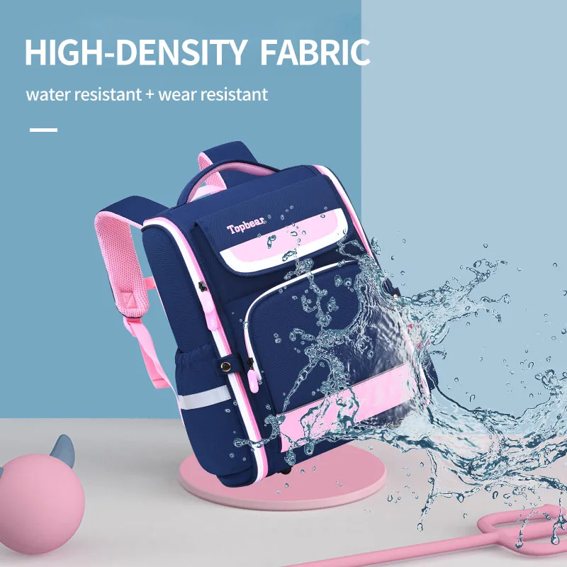 1-6 Grade Pupil Schoolbag Pressure-Reducing Students School Backpack Orthopedic School Bag for Girls Boys Custom Logo Book Bags
