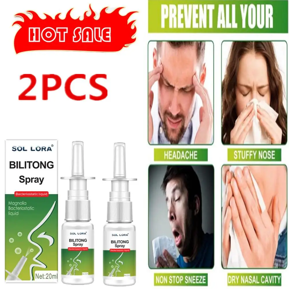 

2X Nasal Spray Rhinitis Nose Problem Treatment Chinese Traditional Herbal Propolis Natural Spray Nose Atomizing Smell Refreshing