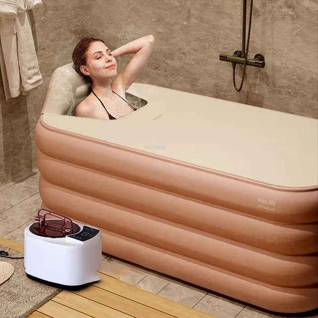 Soaking tub adult collapsible tub household full body inflatable tub adult  - AliExpress