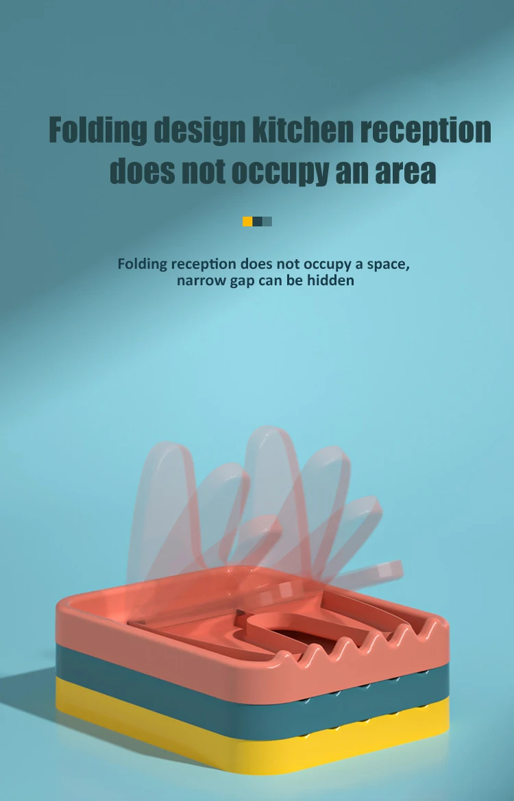 Description Picture 2 of itemPot Lid Rack Multifunctional Foldable Spoon Holder Stand Organizer for Fork Spatula Rack Pan Cover Shelf Tableware Storage Rack