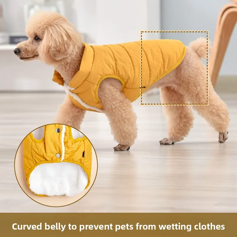 Pet Waterproof Cotton Clothing for Autumn and Winter Thickened and Warm Windproof and Cold Proof Winter Clothes
