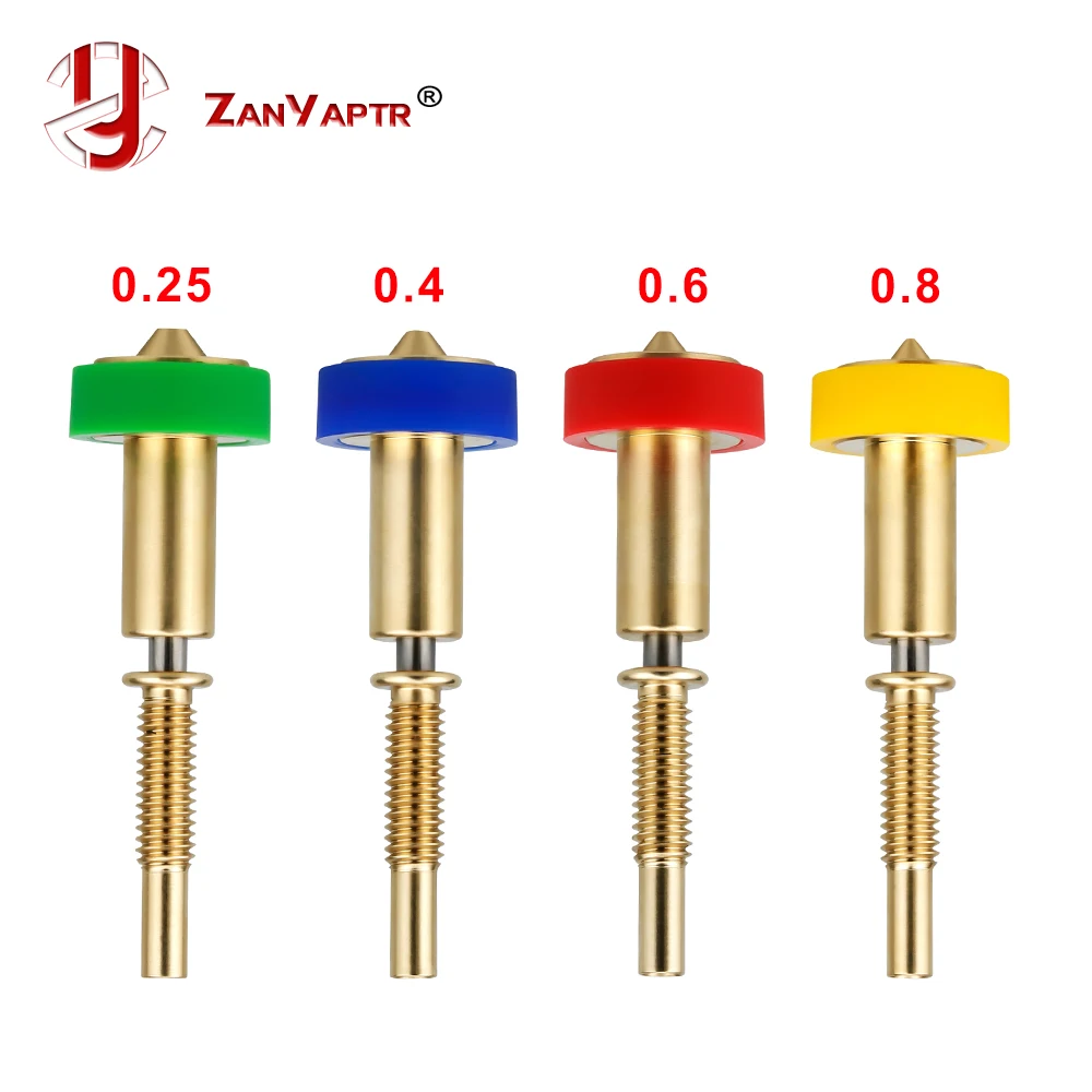 4pcs Clone E3D Nozzle Allinone Bimetal Nozzles 0.25/0.4/0.6/0.8mm