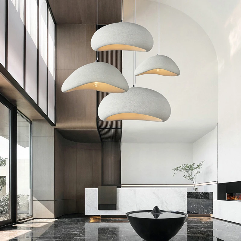 Nordic Wabi Sabi E27 Pendant Lights Dining Room Bedroom Chandelier Lustre Bar Suspend Lamp Home Decor Loft Hanging Light Fixture 6