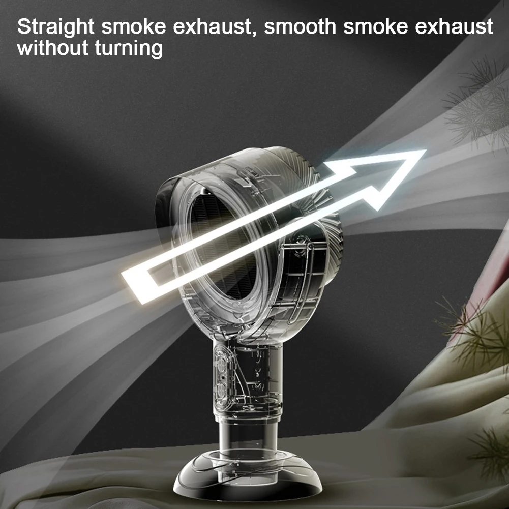 Desktop Range Hood Portable Exhaust Fan Large Suction Exhaust Extractor USB Charging Adjustable Angle for Indoor BBQ Hot Pot