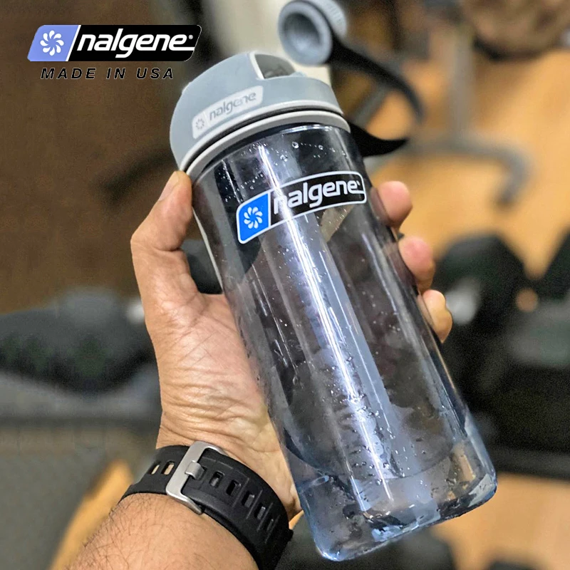 Outdoor Sports Straw Water Bottle Portable Plastic Drinking Bottle Running Travel Hiking 590ml Nalgene