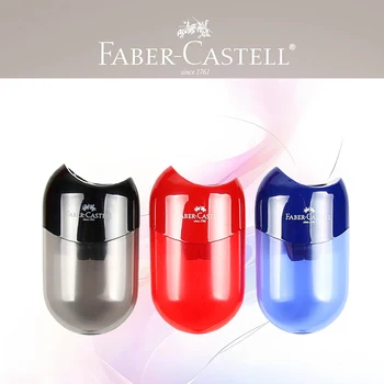 1 pezzo FABER CASTELL temperamatite, forma ovale traslucido, grande capacità di archiviazione, facile da arrotolare, facile da staccare, cancelleria artistica