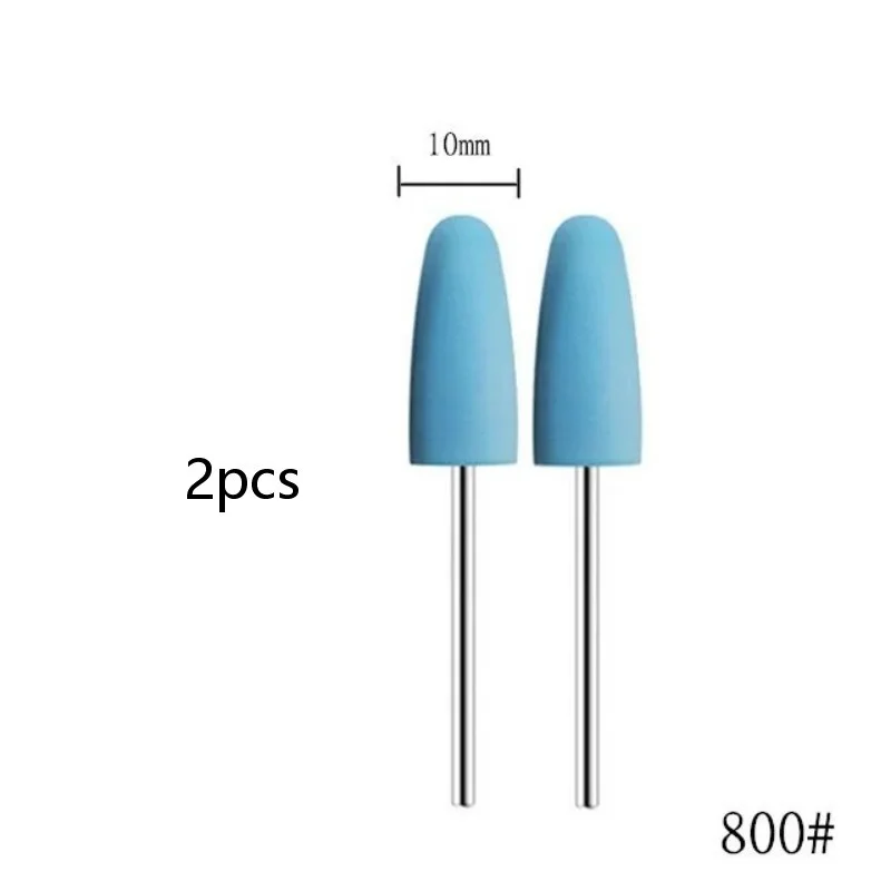 Silicone Rubber Manicure Grinding Head - 2 Pack for Burr and Dead Skin Removal