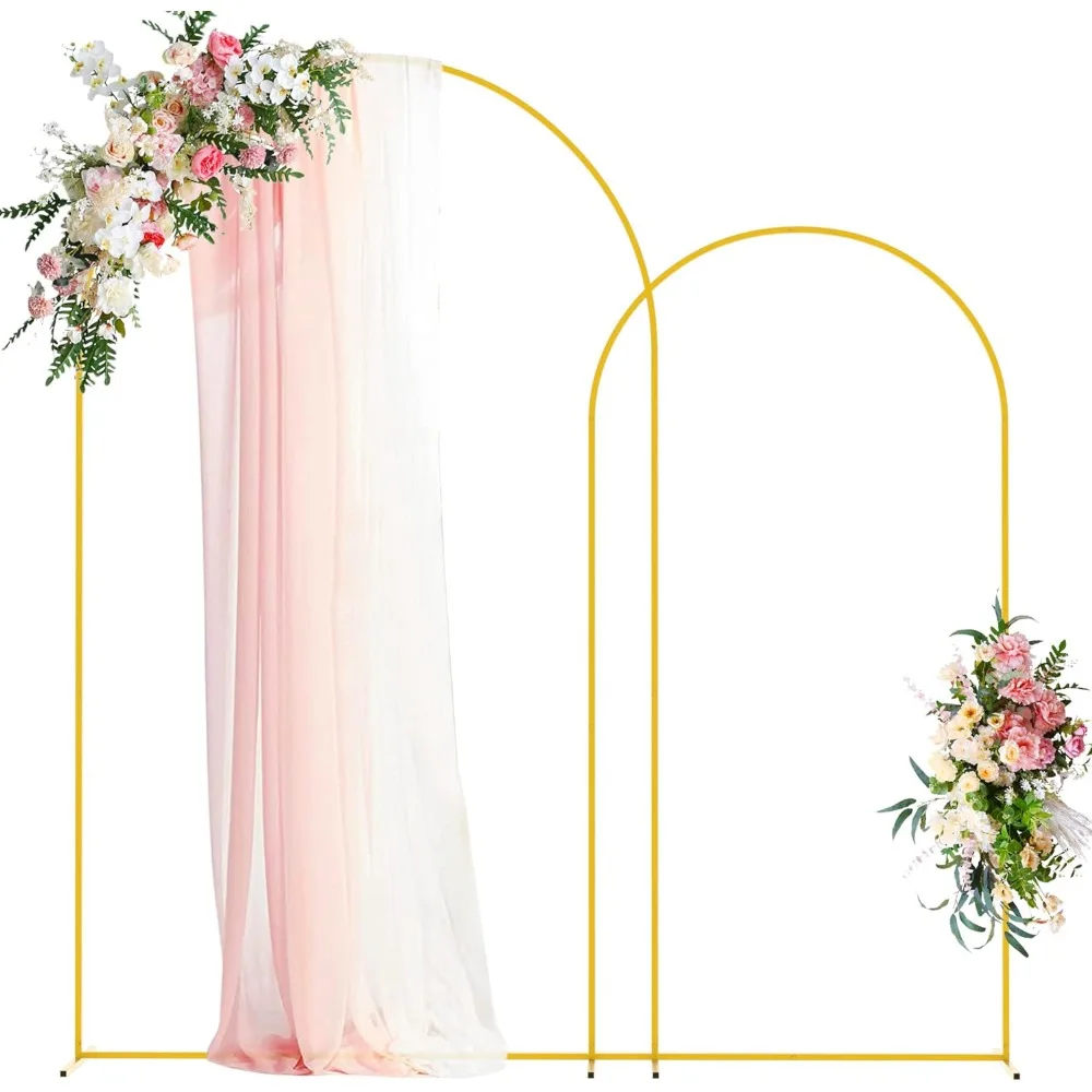 

8FT, 6.6FT Wedding Arch, 2 Set Metal Archs Backdrop Stand for Birthday Party Garden Decoration, Wedding Arch