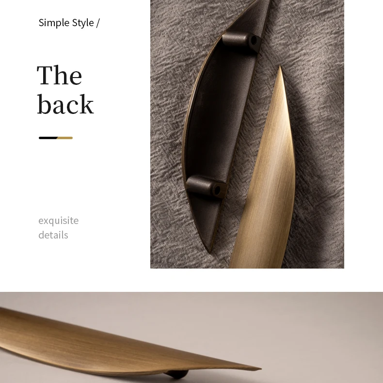 modern brass handle for kitchen drawer cabinet