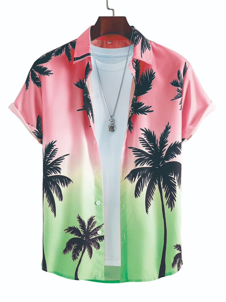 Hawaiian Men's Shirt Summer Outdoor Beach Men's Short-sleeved Shirt Urban Everyday Casual Men's Shirt Street Fashion Men's Shirt 4