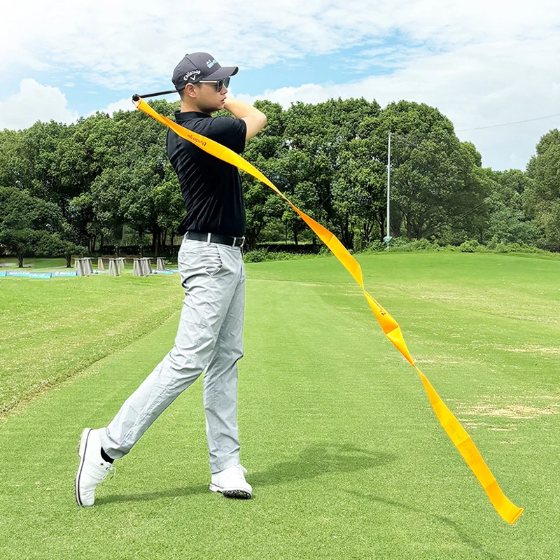 Golf PAN Ribbon Include Colorful Ribbon And Swing Bat Golf Swing Trainer Beginner Posture Correction Practise Aids Drop Shipping 3