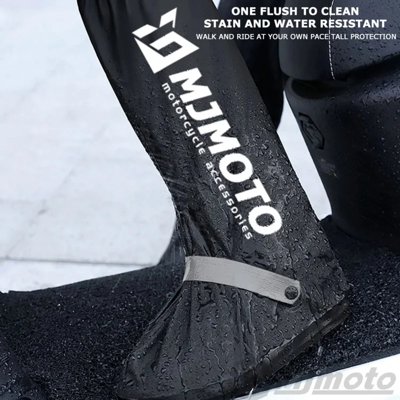 Motorcycle Reusable Waterproof Rain Boots Riding shoes Cover Reflective Cycling overshoes Outdoor Rain Snow Non-slip Items gear