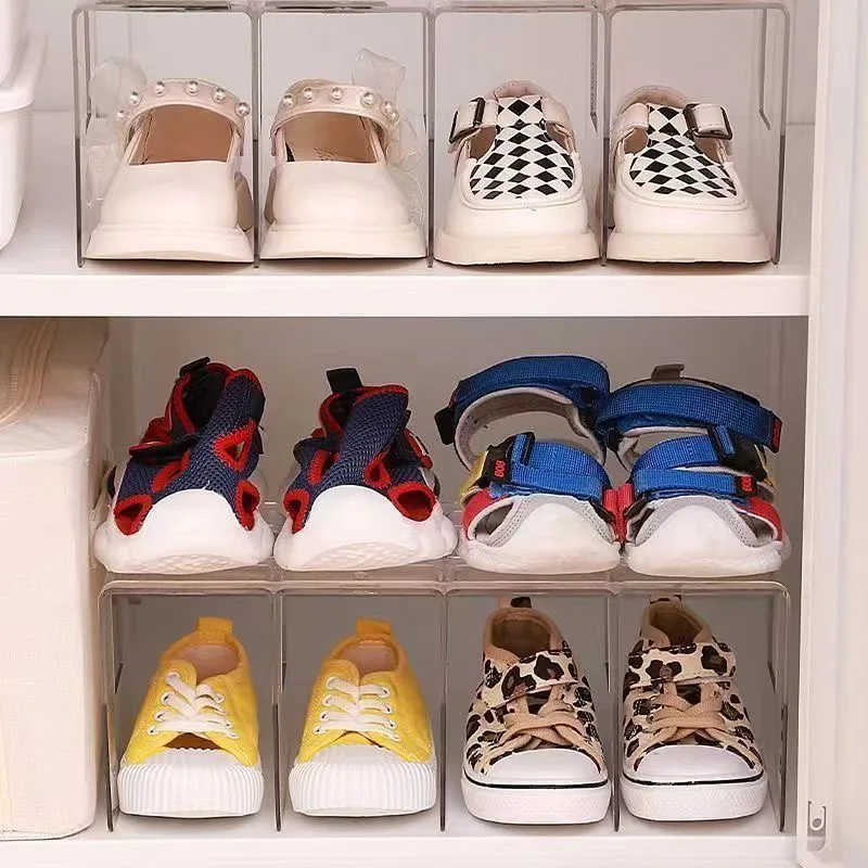 Baby shoe storage rack Shoe shelf Acrylic box Entry Baby shoe cabinet Children shoe box Large capacity cabinet to save space 4