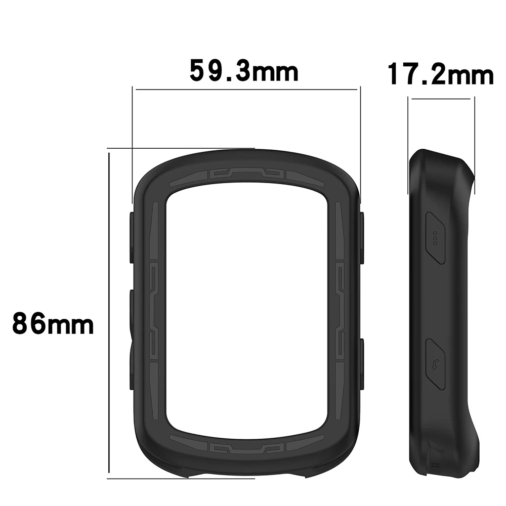 Solar Protective Case Cover + 3 PCS Glass Film Set for Bike GPS Silicone Shell Protector