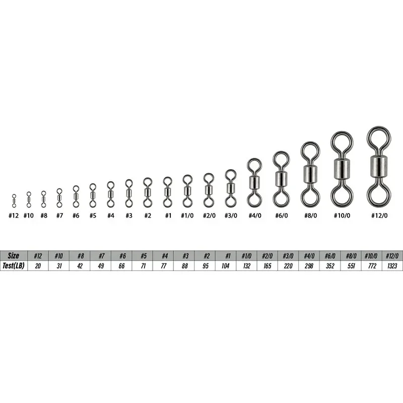 Fishing Swivels Kit Ball Bearing Rolling Swivel Fishing Tackle Saltwater Freshwater Line Connectors for Carp 200-500Pcs
