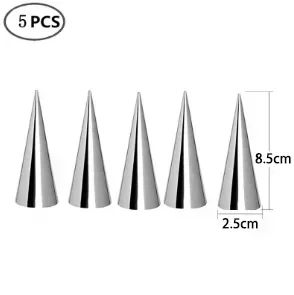 Conical Tube Cone Roll Moulds Spiral Croissants Molds Cream Horn Mould Pastry Mold Cookie Dessert Kitchen Baking Tool 5Pcs cake baking mold
