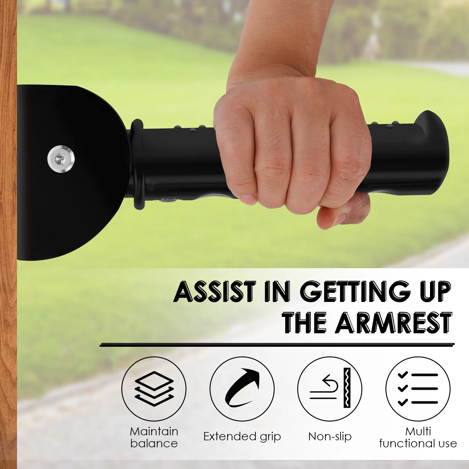 1 Pc Doorway Flip Assist Handle Foldable Door Assistant Support Non-slip Extended Stair Assist Grab Bar Door Assistant Support