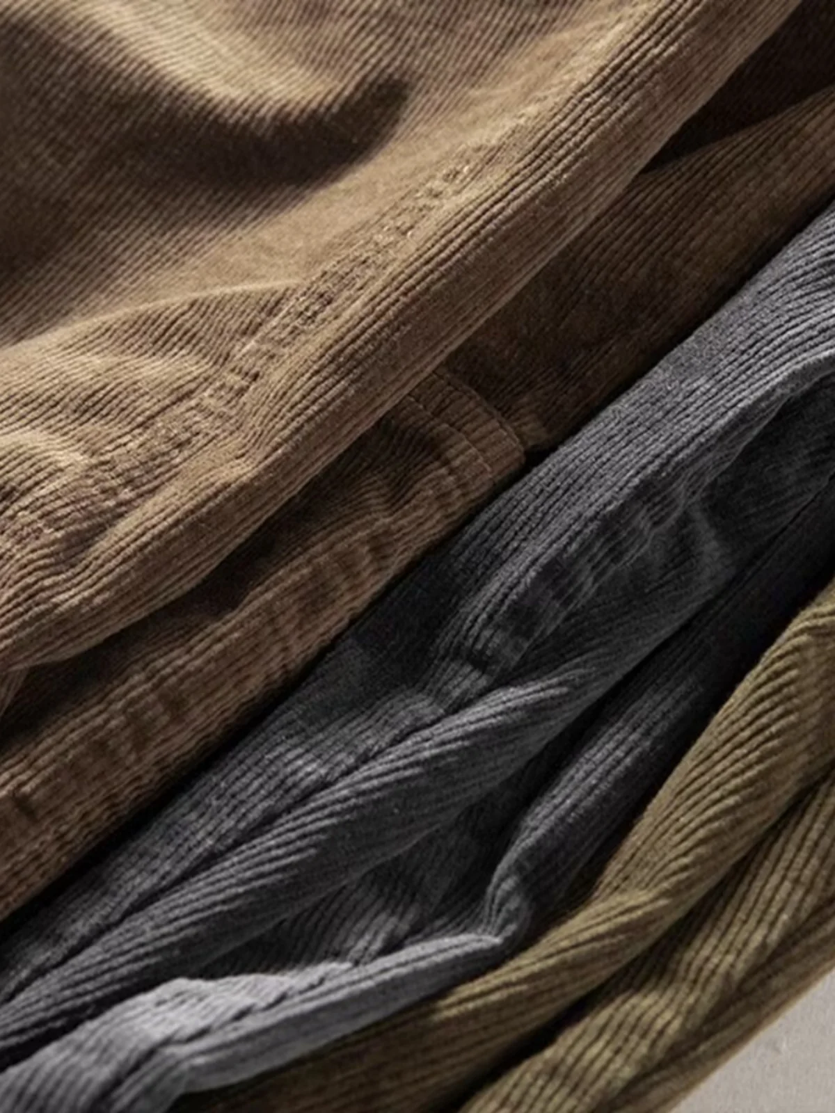 Japanese Sle Heavyweight Corduroy Work Trousers Men's Casual Cuffed Autumn Winter Fce Lined Loose Wear Resistant Work Pants