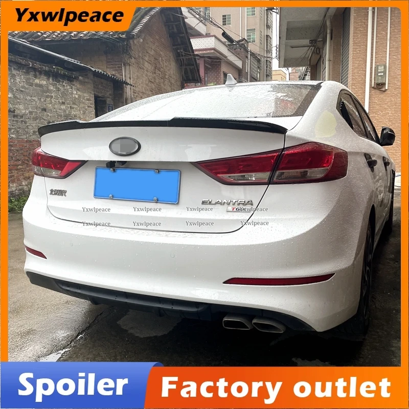 

For Hyundai Elantra Spoiler 2016 2017 2018 High Quality ABS Plastic Unpainted Color Car Rear Trunk Lip Wing Body Kit Accessories